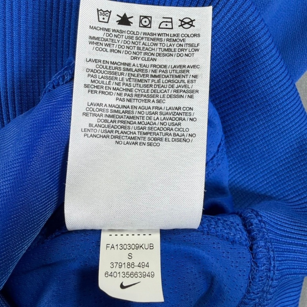 Nike Dri-FIT Track Jacket Small Blue White Full Zip Athletic Warm Up Jacket S - Picture 3 of 9